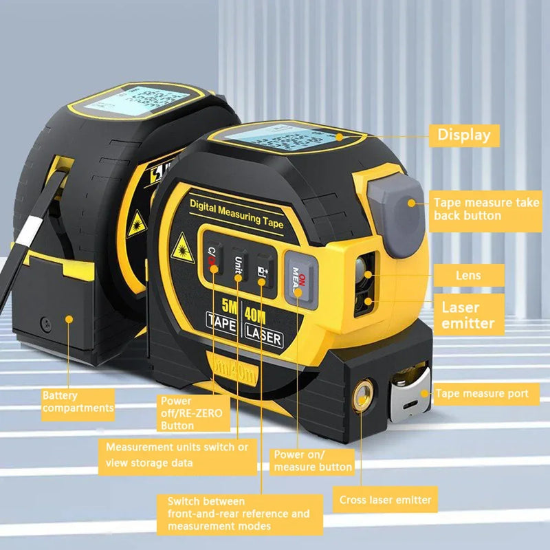 Trena Laser Digital 3 Em 1